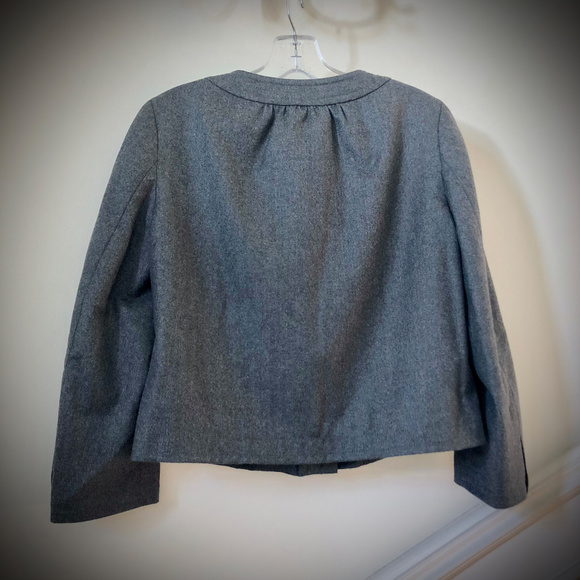 J. Crew Lightweight Wool Abby Swing Jacket in Heathered Grey, Size 6 - Picture 4 of 7